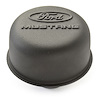Black Crinkle Push-In Valve Cover Breather with Ford MUSTANG Emblem