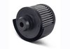 Black Crinkle Push-In Valve Cover Breather Filter and Hood with Ford RACING Emblem - image 4