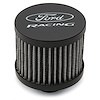 Chrome Push-In Valve Cover Breather Filter with Ford RACING Emblem