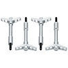 Ford Valve Cover Wing Nuts 1/4"-20 in Chome Finish