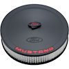 13" Ford Mustang Stamped Steel Air Cleaner Kit in Black Crinkle Finish - image 1