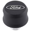 Push-In Aluminum Valve Cover Air Breather Cap with Raised & Machined Oval Ford Emblem in Black Crinkle Finish - image 1
