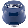 Push-In Aluminum Valve Cover Air Breather Cap with Raised & Machined Oval Ford Emblem in Ford Blue Finish