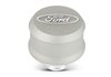 Push-In Aluminum Valve Cover Air Breather Cap with Raised & Machined Oval Ford Emblem in Cast Gray Crinkle Finish - image 2