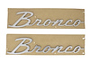 M-1447-BSS Classic Bronco Script Fender Badges