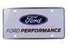 Aluminum License Plate with Ford Performance Logo [White, Anodized] - image 2