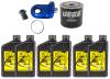 90-Degree Oil Filter Adapter, Oil Filter, and 5W30 Oil Kit for Ford Small/Big Block Pushrod V8 - image 1