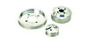 Special 3-piece aluminum pulley kit. For use with Short Serpentine Belt Water Pump Kit (397-M-8501-A50) - image 1