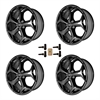 M-1007K-M188GB Focus ST Aluminum Wheel Kit Fits 2012-2017 Ford Focus Models [Size: 18" x 8"] Gloss Black - image 1