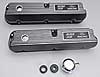 Ball-Milled Aluminum Valve Cover Set for 289, 302 & 351W [Black Powdercoat, Pair] - image 1
