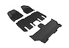 L1CY00501509 KAGU Floor Mat Set Fits Select Chrysler Pacifica; Chrysler Voyager, 4-Piece, Front Row/2nd Row/3rd Row [Black]