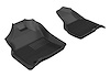 L1DG02011509 KAGU Floor Mat Set Fits Select Ram 1500; Ram 2500; Ram 3500; Ram 1500 Classic, 2-Piece, Front [Black]