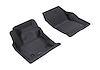 L1FR06011509 KAGU Floor Mat Set for 2013-2016 Ford Fusion; 2013-2016 Lincoln MKZ, 2-Piece, Front [Black] - image 1