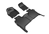 L1GM02501509 KAGU Floor Mat Set Fits Select Chevy Silverado 1500; GMC Sierra 1500, 4-Piece, Front & Rear [Black]