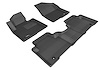 L1HY01701509 KAGU Floor Mat Set Fits Select Hyundai Santa Fe Sport, 3-Piece, Front Row/2nd Row [Black] - image 1