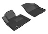 L1HY01711509 KAGU Floor Mat Set Fits Select Hyundai Santa Fe XL/Santa Fe/Santa Fe Sport, 2-Piece, Front [Black] - image 1