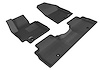 L1KA02001509 KAGU Floor Mat Set for 2014-2017 Kia Soul; 2018 Kia Soul; 2019 Kia Soul, 3-Piece, Front Row/2nd Row [Black] - image 1