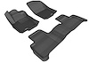 L1MB02901509 KAGU Floor Mat Set Fits Select Mercedes-Benz ML400/ML63 AMG/ML550/ML350, 3-Piece, Front Row/2nd Row [Black] - image 1