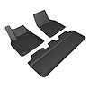 L1TL02701509 KAGU Floor Mat Set for 2021-2022 Tesla Y; 2023 Tesla Y, 3-Piece, 1st Row/2nd Row [Black] - image 1
