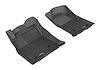 L1TY05711509 KAGU Floor Mat Set for 2005-2010 Toyota Tacoma; 2005-2011 Toyota Tacoma, 2-Piece, Front [Black]