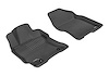 L1TY14511509 KAGU Floor Mat Set for 2004-2006 Toyota Prius; 2007-2009 Toyota Prius, 2-Piece, Front [Black] - image 1