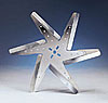17 inch low profile flex fan chrome star stainless blade standard rotation - image 1