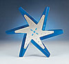 17 inch low profile flex fan chrome star blue anodized blade standard rotation - image 1