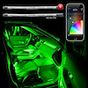 KS-CAR-MINI 6 x 10 in. Flex Strip Million Color Undercar Kit, XCHROME Smartphone App Control, Universal Fit