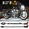 XK034001-W 8 x Pod + 2 x 8 in. XKGLOW LED Accent Light Strips Motorcycle Kit, Single-Color White, Universal Fit - image 2