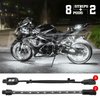 XK034001-W 8 x Pod + 2 x 8 in. XKGLOW LED Accent Light Strips Motorcycle Kit, Single-Color White, Universal Fit - image 4