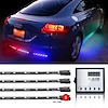 XK041006 8 x 24 in. Tubes 3-Million Color XKGLOW LED Accent Light Car/Truck Kit, Universal Fit