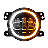 XK042006 4 in. Fog Light Kit, w/ Switchback Halo White DRL + Amber Turn Signal, 2007-2018 Jeep Wrangler JK - image 1
