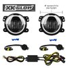 XK042006 4 in. Fog Light Kit, w/ Switchback Halo White DRL + Amber Turn Signal, 2007-2018 Jeep Wrangler JK - image 3