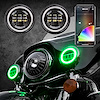 XK042011-B 4.5 in. Black RGB LED Running Light Kit, for Harley Motorcycle, w/ XKCHROME Bluetooth App Control, Universal Fit - image 1