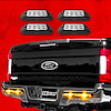 XK052001-4WA Strobe Pod Lights, w/Traffic Ultra Bright LEDs Multiple Modes + Solid On, White + Amber, 4-Piece, Universal Fit