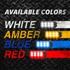 XK052001-8WA Strobe Pod Lights, w/Traffic Ultra Bright LEDs Multiple Modes + Solid On, Amber + White, 8-Piece, Universal Fit - image 3