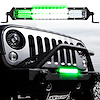 XK063010 10 in. 2-in-1 LED Light Bar, w/Pure White and Hunting Green Flood and Spot Work Light, Universal Fit - image 1