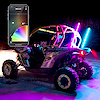 XK-WHIPC-ADV 2 x 32 in. XKCHROME LED Whip Light Kit, for 4x4 Offroad UTV ATV, w/ Advanced App Control, Universal Fit - image 1