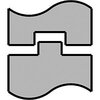 High Throat Flat Bead Roll Set 1/4" Flat - image 1