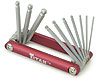 Folding Hex Key Set SAE Ball End Includes: - image 1