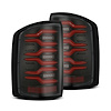 630050 Luxx Series LED Taillights for 2014-2018 GMC Sierra 1500/2500 HD/3500 HD - Black Red