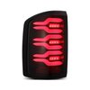 630050 Luxx Series LED Taillights for 2014-2018 GMC Sierra 1500/2500 HD/3500 HD - Black Red - image 3
