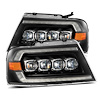 880128 NOVA-Series LED Projector Headlights for 2004-2007 Ford F-150, 2006-2008 Lincoln Mark LT - Black - image 1