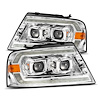 880132 Luxx-Series LED Projector Headlights for 2004-2007 Ford F-150, 2006-2008 Lincoln Mark LT - Chrome - image 1