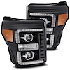 880146 Luxx-Series LED Projector headlights for 2011-2016 Ford F-250/F-350/F-450 - Plank Style Design in Black - image 1