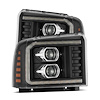 880317 Luxx-Series LED Projector Headlights for 2005-2007 Ford F-250/F-350/F-450 - Black - image 1