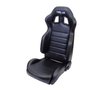 Reclinable Sport Seats [Black PVC, White Stitching]