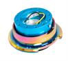 Generation 2.8 Quick Release Steering Wheel Hub New Blue Body & Diamond Cut Neo-Chrome Ring - image 1