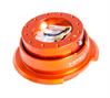 Generation 2.8 Quick Release Steering Wheel Hub Orange Body & Diamond Cut Orange Ring - image 1