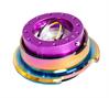 Generation 2.8 Quick Release Steering Wheel Hub Purple Body & Diamond Cut Neo-Chrome Ring - image 1
